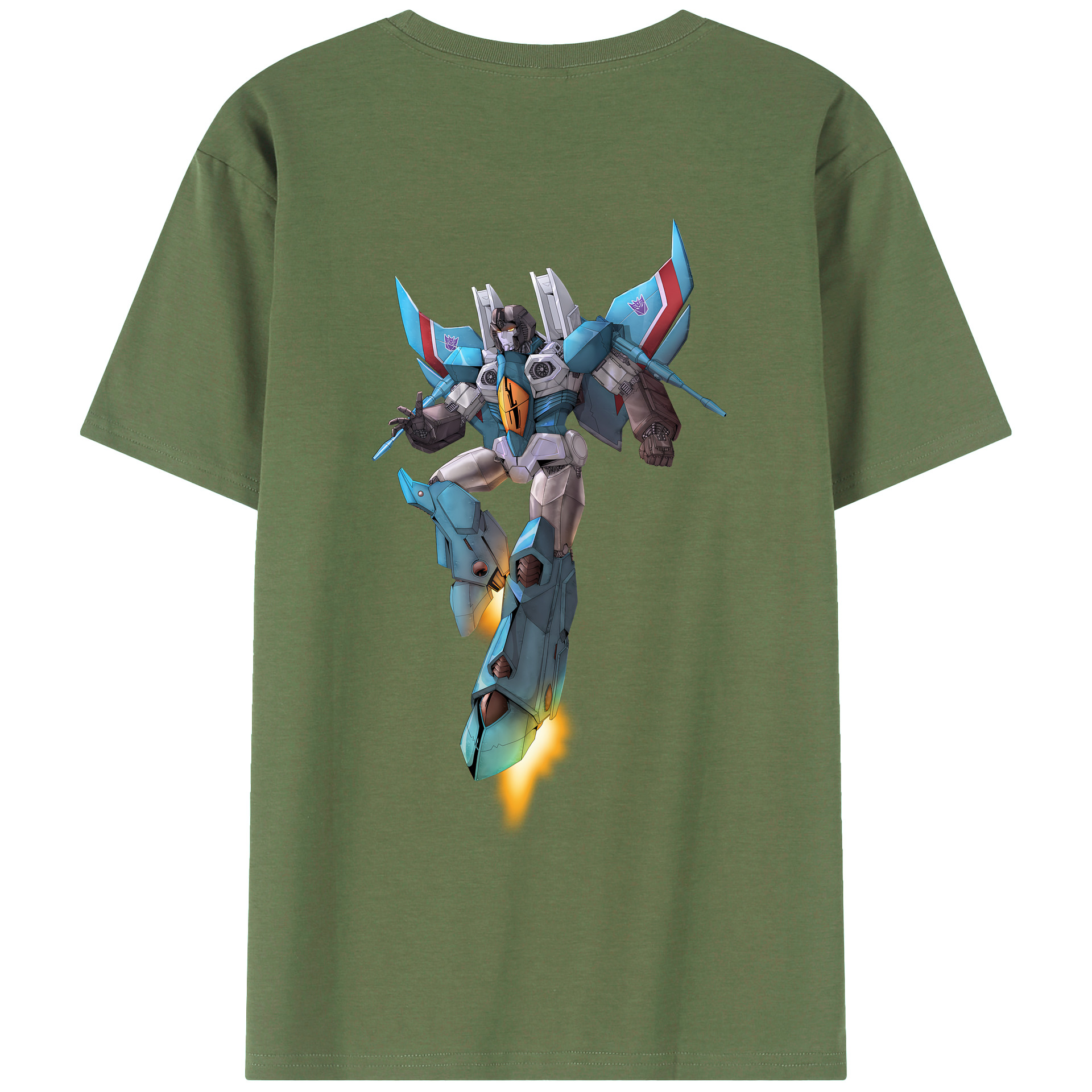 （画像用） Transformers トランスフォーマー 綿100％ メンズ半袖Tシャツ（バックプリント） 通気性